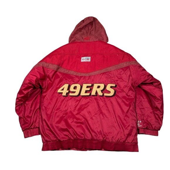 Vintage 90s San Francisco 49ers Red Jacket Logo Athletic NFL Pro Line Men's Sz M - Picture 12 of 16